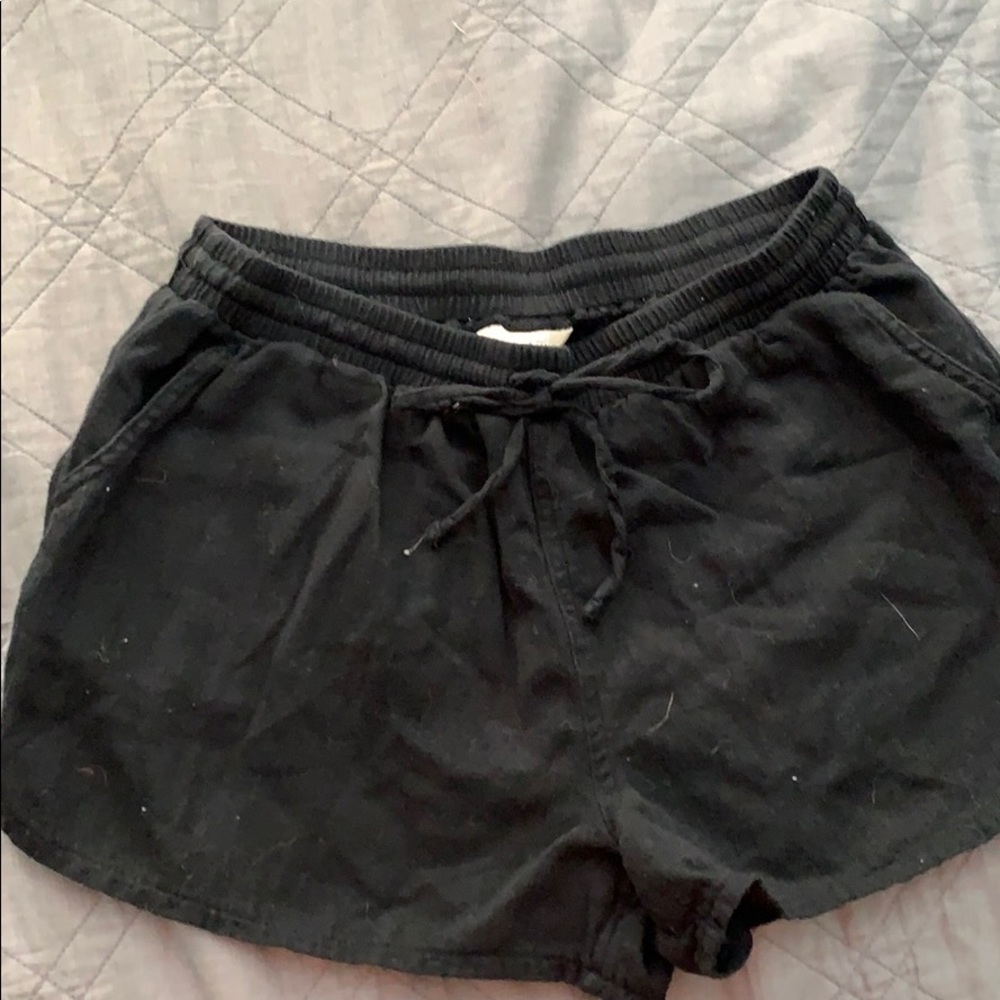 black casual shorts